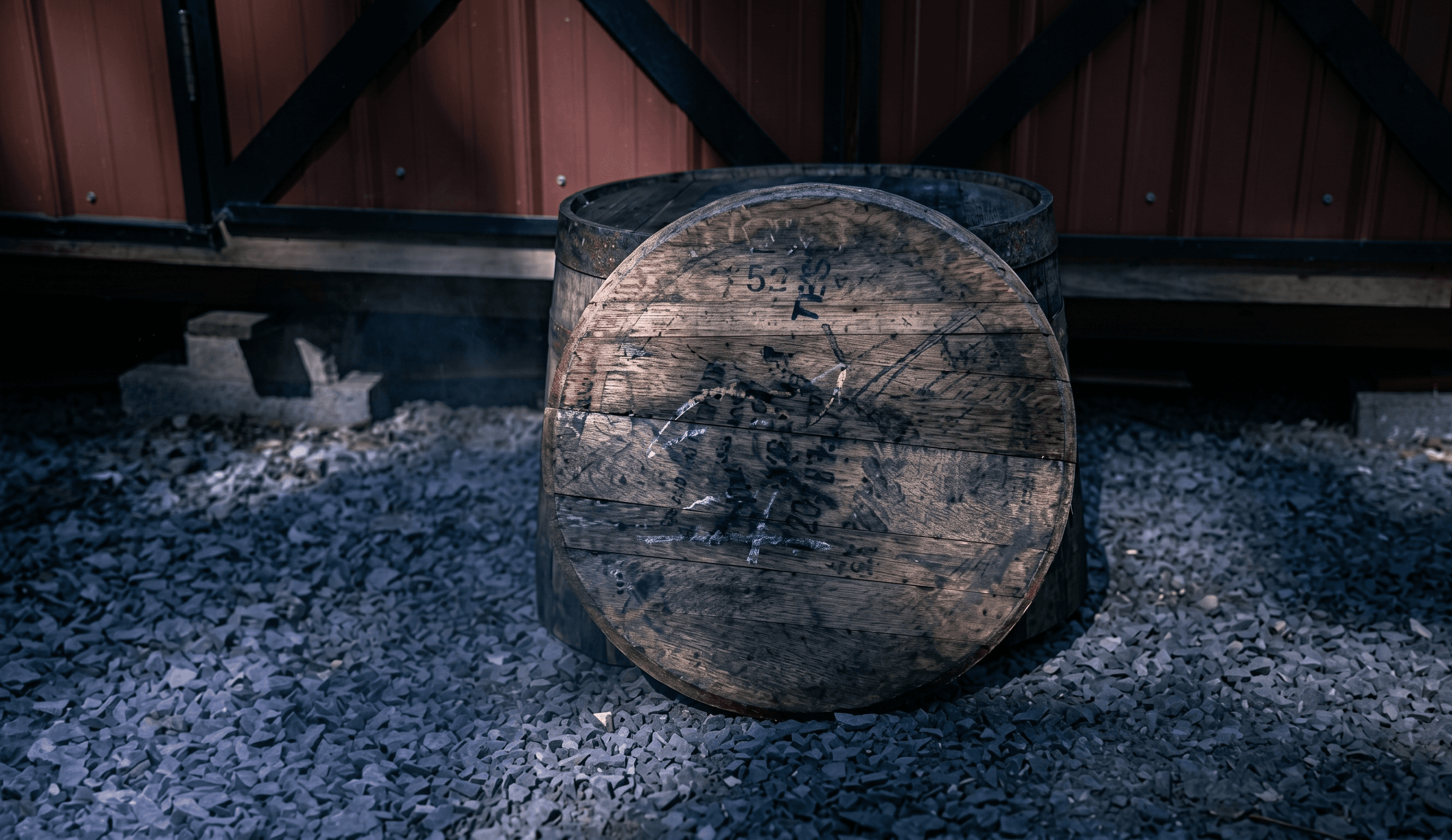 Bourbon barrel heads for sale — round solid oak barrel tops for tabletops, lazy susans, and barrel-cabinet shelves
